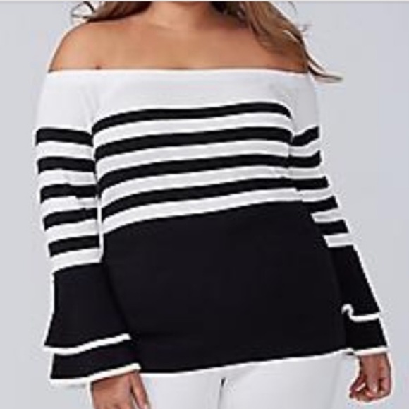 Lane Bryant Sweater Off The Shoulder 